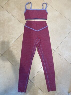 Vitality Daydream Set in Pink w/ Purple Trim